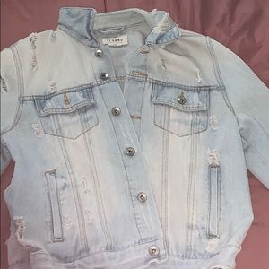 ripped jean jacket 🤎